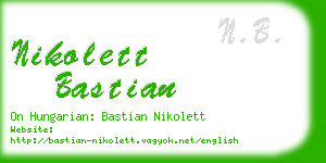 nikolett bastian business card